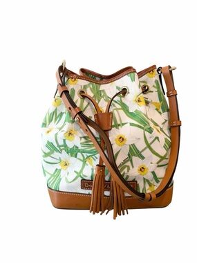 Dooney & Bourke Daffodil Botanical Bucket Bag – White
